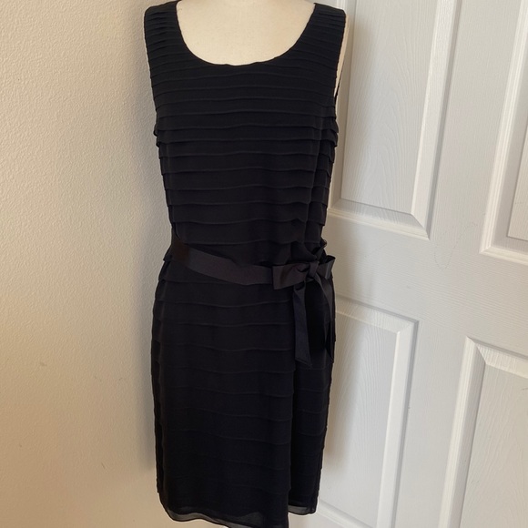 Talbots NWT Black Ruffle Dress Size 12 - Picture 1 of 6